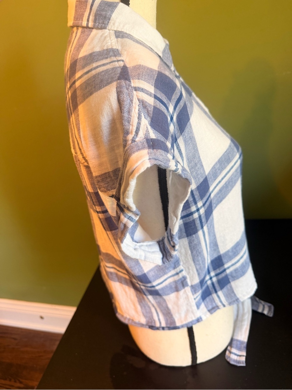 Rails Blue Plaid Crop Tie-Front Shirt - Women - Picture 8 of 13